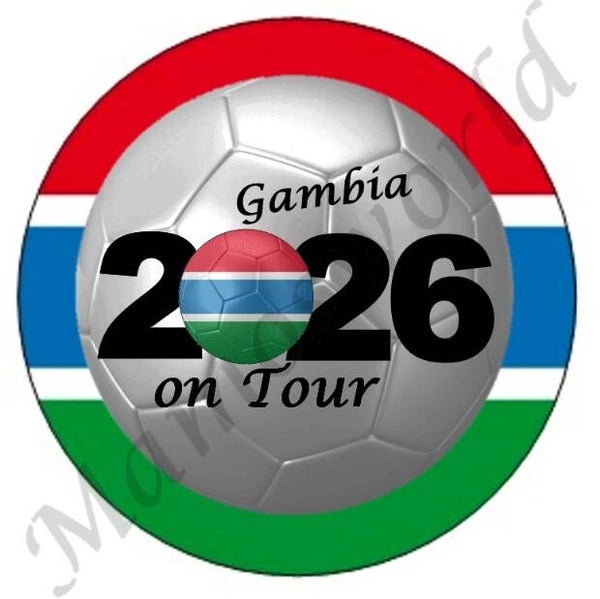 Aufkleber - Sticker - On Tour 2026 - Gambia - 60 oder 90 mm Ø