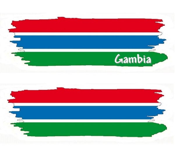 Aufkleber - Flagge - Gambia - versch. Motive - 125x40 mm