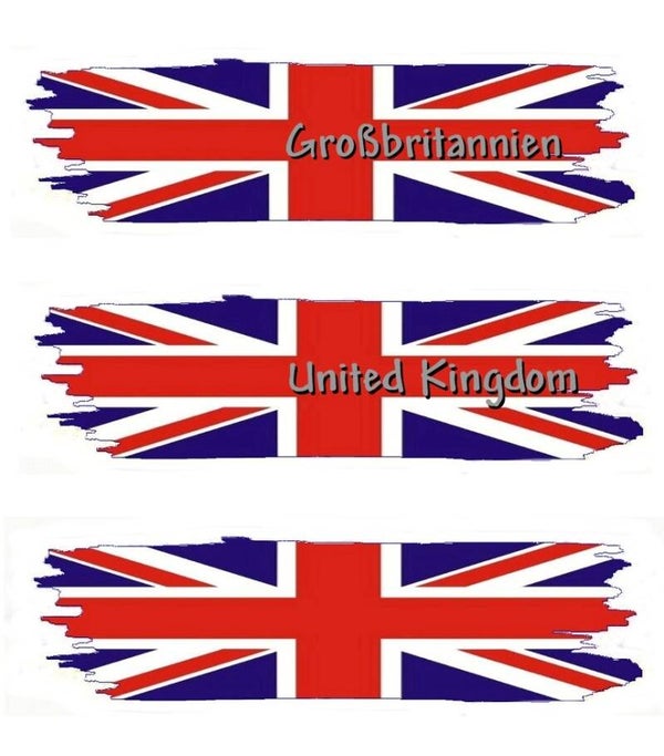 Aufkleber - Flagge - Großbritannien - versch. Motive - 125x40 mm