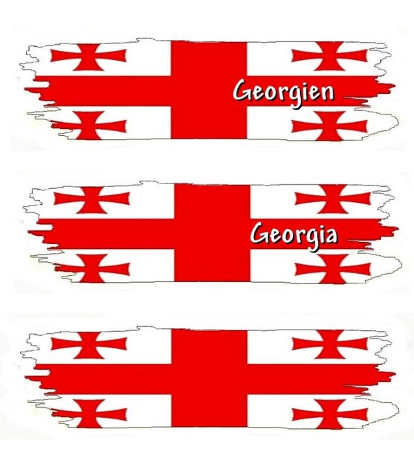 Aufkleber - Flagge - Georgien - versch. Motive - 125x40 mm