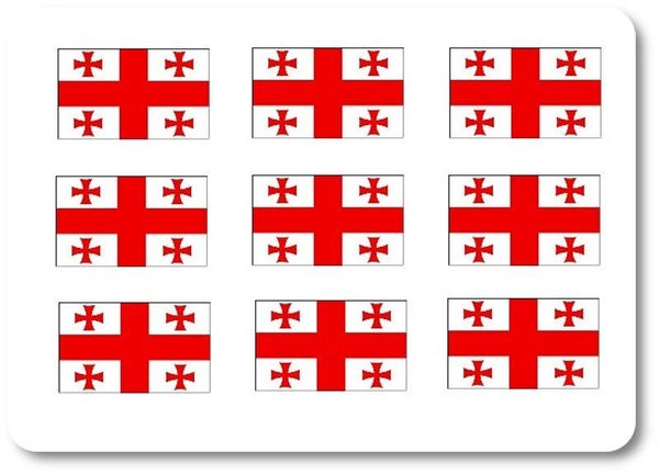 Aufkleber - Sticker - Georgien Flagge - Set - 18 Stück - 25x15 mm