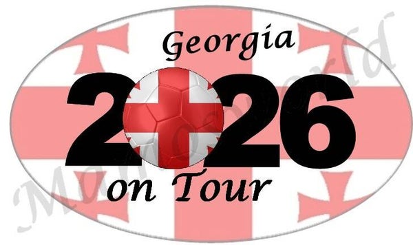 Aufkleber - Sticker - On Tour 2026 - Georgien - versch. Größen - Oval