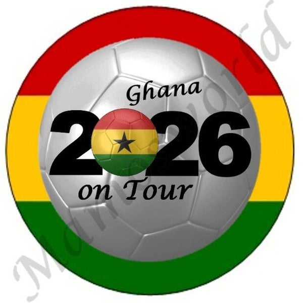 Aufkleber - Sticker - On Tour 2026 - Ghana - 60 oder 90 mm Ø