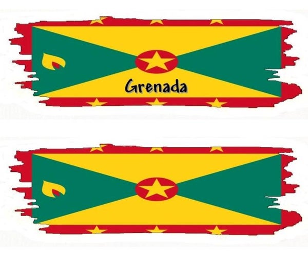 Aufkleber - Flagge - Grenada - versch. Motive - 125x40 mm