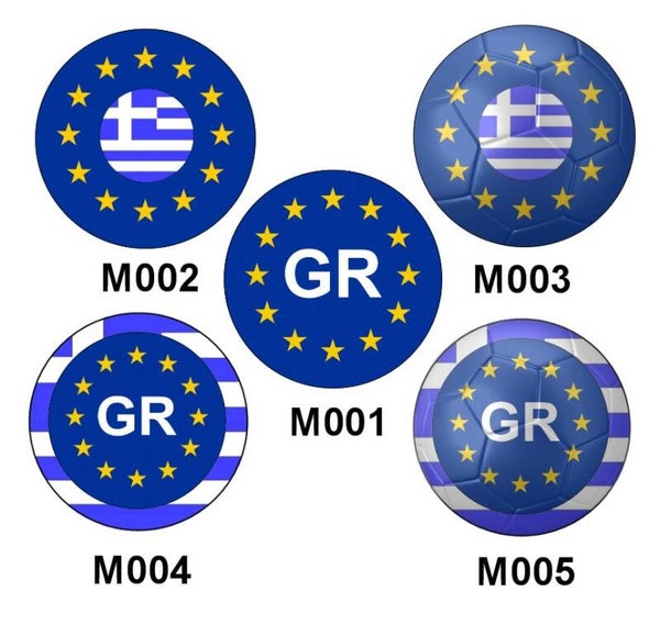 Aufkleber - Rund - Griechenland - Europäische Union - versch. Motive
