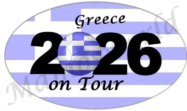 Aufkleber - Sticker - On Tour 2026 - Griechenland - versch. Größen - Oval