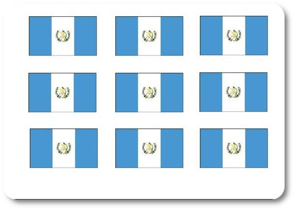 Aufkleber - Sticker - Guatemala Flagge - Set - 18 Stück - 25x15