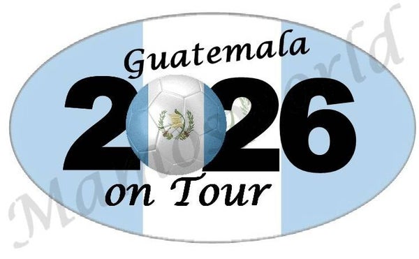 Aufkleber - Sticker - On Tour 2026 - Guatemala - versch. Größen - Oval