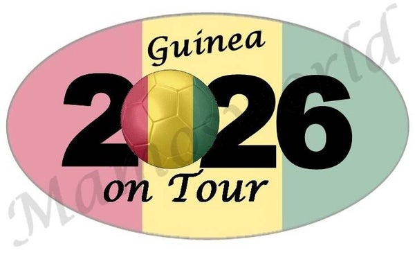 Aufkleber - Sticker - On Tour 2026 - Guinea - versch. Größen - Oval