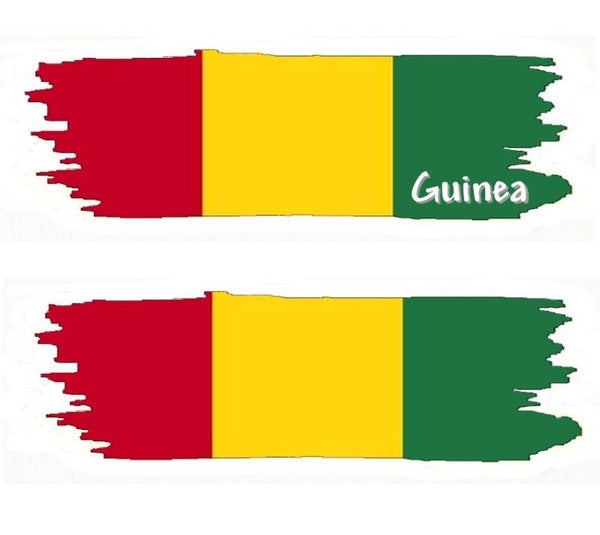Aufkleber - Flagge - Guinea - versch. Motive - 125x40 mm