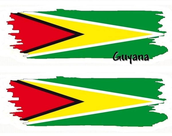 Aufkleber - Flagge - Guyana - versch. Motive - 125x40 mm