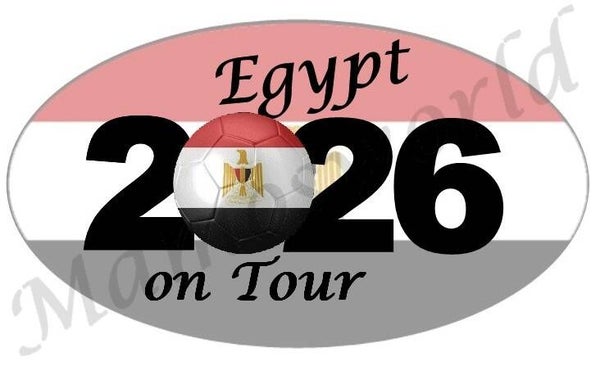Aufkleber - Sticker - On Tour 2026 - Ägypten - versch. Größen - Oval