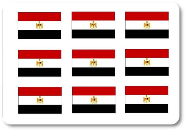 Aufkleber - Sticker - Ägypten Flagge - Set - 18 Stück - 25x15