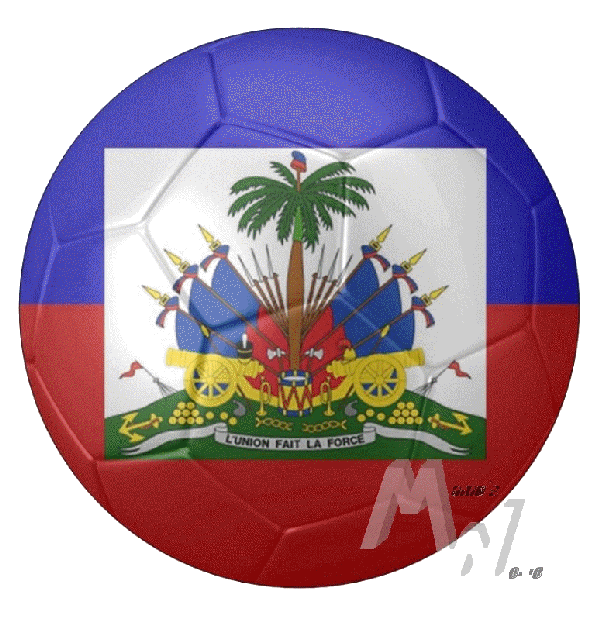 Aufkleber - Sticker - Fußballflagge Rund - Haiti - versch. Größen