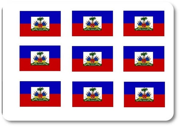 Aufkleber - Sticker - Haiti Flagge - Set - 18 Stück - 25x15