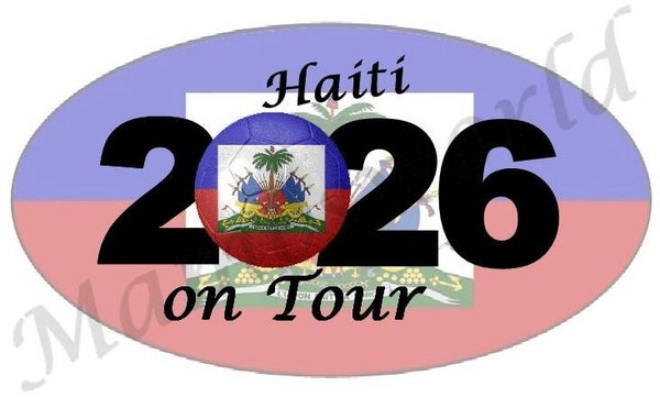 Aufkleber - Sticker - On Tour 2026 - Haiti - versch. Größen - Oval