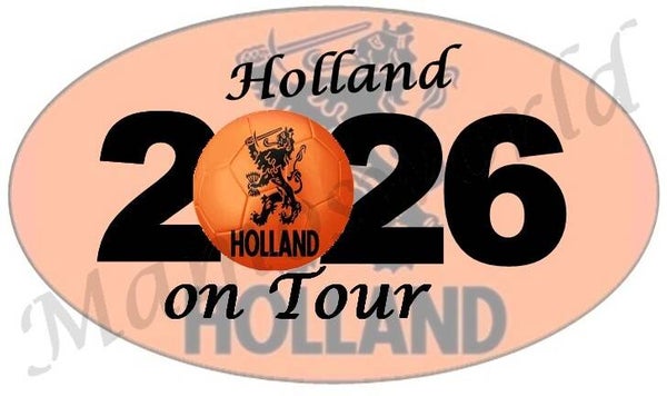 Aufkleber - Sticker - On Tour 2026 - Holland - versch. Größen - Oval