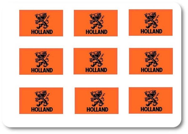 Aufkleber - Sticker - Holland Flagge - Set - 18 Stück - 25x15 mm