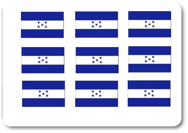 Aufkleber - Sticker - Honduras Flagge - Set - 18 Stück - 25x15