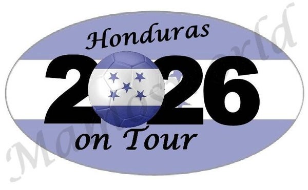 Aufkleber - Sticker - On Tour 2026 - Honduras - versch. Größen - Oval