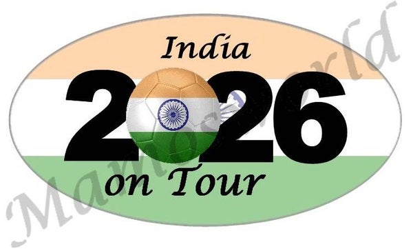 Aufkleber - Sticker - On Tour 2026 - Indien - versch. Größen - Oval