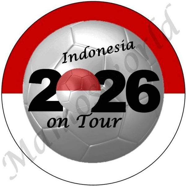 Aufkleber - Sticker - On Tour 2026 - Indonesien - 60 oder 90 mm Ø
