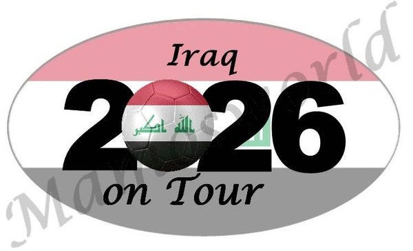 Aufkleber - Sticker - On Tour 2026 - Irak - versch. Größen - Oval