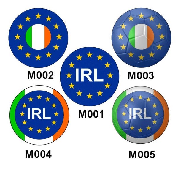 Aufkleber - Rund - Irland - Europäische Union - versch. Motive