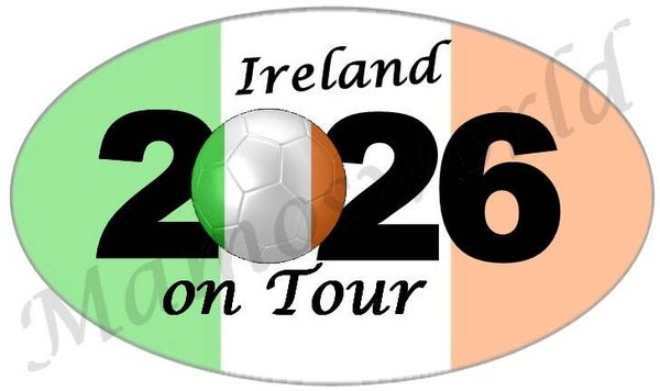 Aufkleber - Sticker - On Tour 2026 - Irland - versch. Größen - Oval