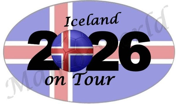 Aufkleber - Sticker - On Tour 2026 - Island - versch. Größen - Oval