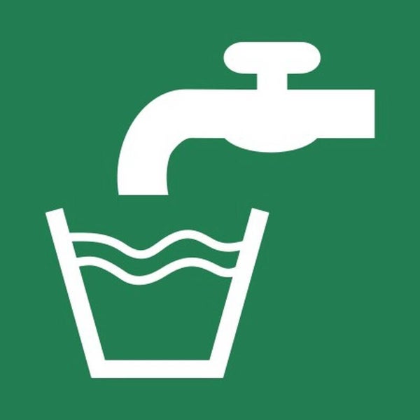 Aufkleber -  E015 Trinkwasser  - ISO DIN 7010 - Rettungszeichen - versch. Größen