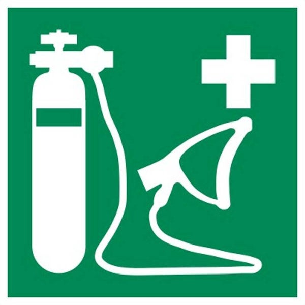Aufkleber -  E028 Wiederbelebungsgerät  - ISO DIN 7010 - Rettungszeichen - versch. Größen