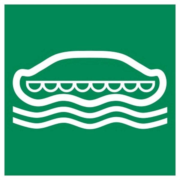 Aufkleber -  E036 Rettungsboot  - ISO DIN 7010 - Rettungszeichen - versch. Größen
