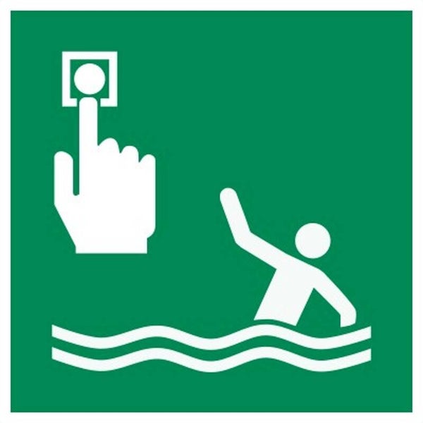 Aufkleber -  E069 Personen über Bord Melder - ISO DIN 7010 - Rettungszeichen - versch. Größen