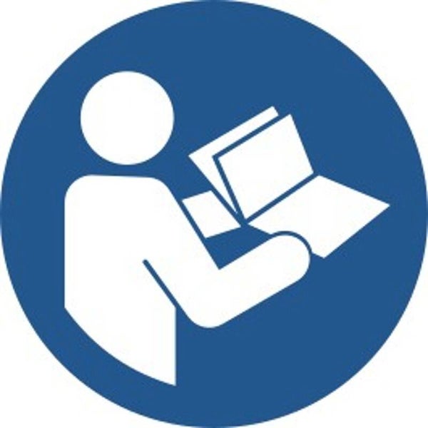 Aufkleber -  M002 - Gebrauchsanweisung Beachten - ISO DIN 7010 - Gebotszeichen - versch. Größen