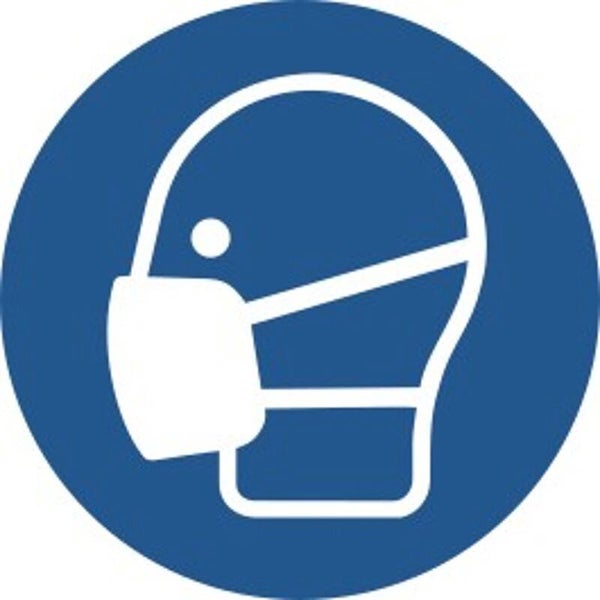 Aufkleber -  M016 Maske benutzen - ISO DIN 7010 - Gebotszeichen - versch. Größen
