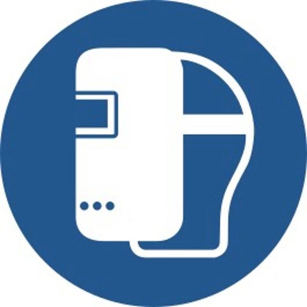 Aufkleber -  M019 Schweißmaske benutzen - ISO DIN 7010 - Gebotszeichen - versch. Größen