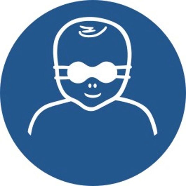 Aufkleber -  M025 Kinder durch Lichtundurchlässige Augenab. schützen - ISO DIN 7010 - Gebotszeichen - versch. Größen