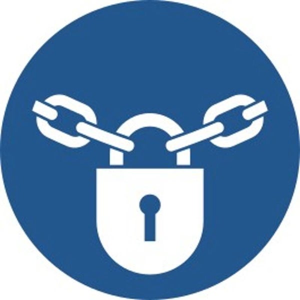 Aufkleber -  M028 Verschlossen halten - ISO DIN 7010 - Gebotszeichen - versch. Größen