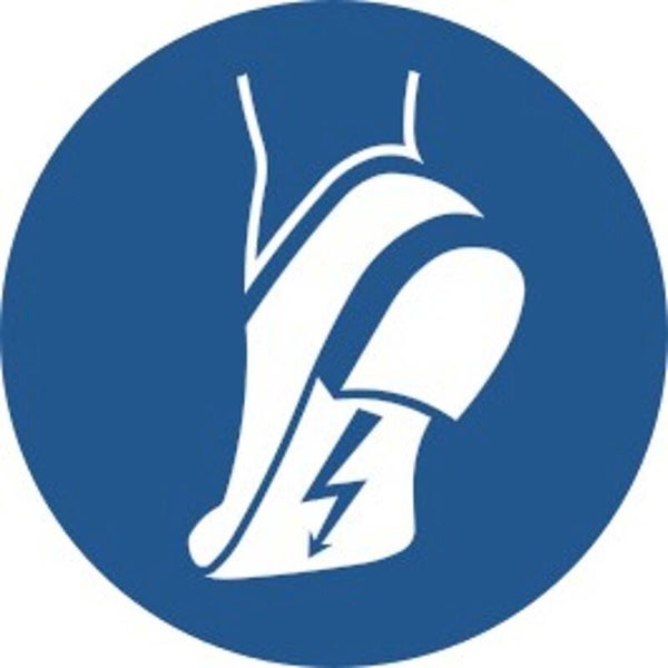 Aufkleber -  M032 Antistatisches Schuhwerk benutzen - ISO DIN 7010 - Gebotszeichen - versch. Größen