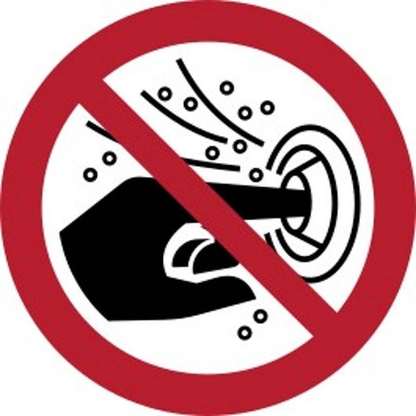 Aufkleber -  P070 Finger nicht in die Hydromassagedüse stecken  - ISO DIN 7010 - Verbotszeichen - versch. Größen