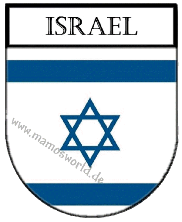 Aufkleber - Sticker - Wappen - Israel  Flagge - versch. Größen
