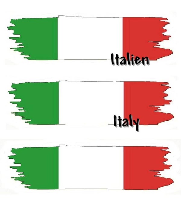 Aufkleber - Flagge - Italien - versch. Motive - 125x40 mm