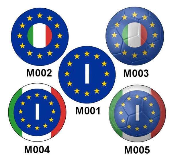 Aufkleber - Rund - Italien - Europäische Union - versch. Motive