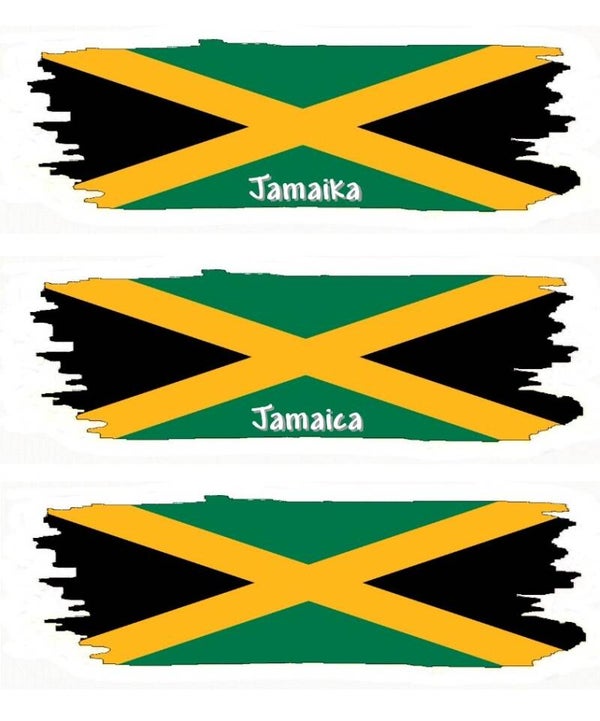 Aufkleber - Flagge - Jamaika - versch. Motive - 125x40 mm
