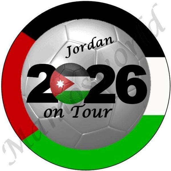 Aufkleber - Sticker - On Tour 2026 - Jordanien - 60 oder 90 mm Ø