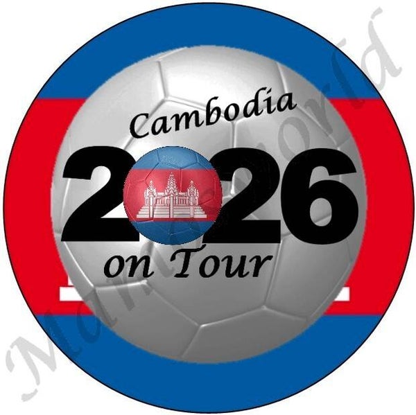 Aufkleber - Sticker - On Tour 2026 - Kambodscha - 60 oder 90 mm Ø