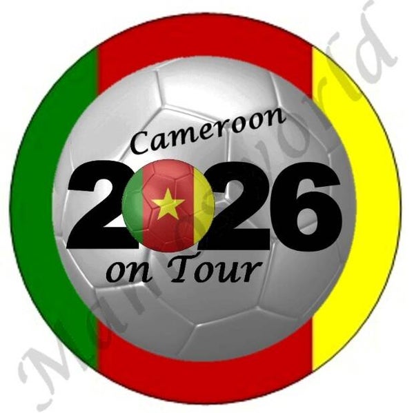 Aufkleber - Sticker - On Tour 2026 - Kamerun - 60 oder 90 mm Ø