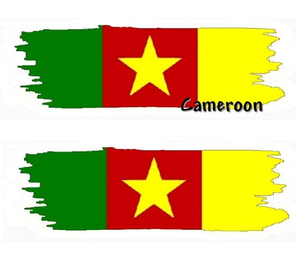 Aufkleber - Flagge - Kamerun - versch. Motive - 125x40 mm