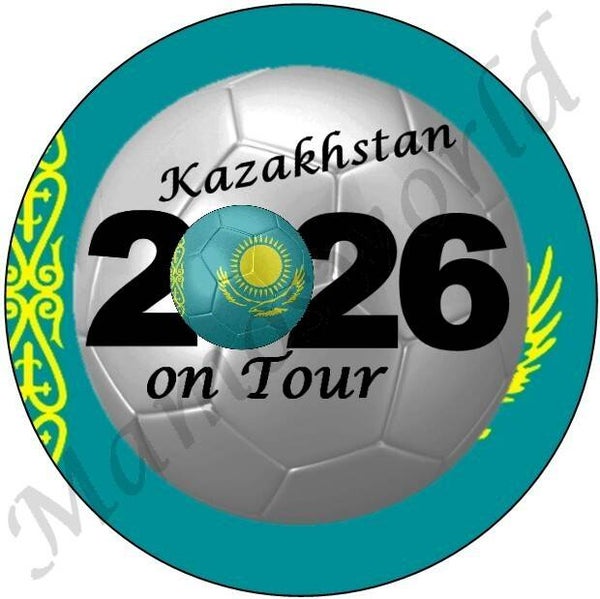 Aufkleber - Sticker - On Tour 2026 - Kasachstan - 60 oder 90 mm Ø